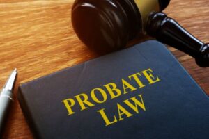 probate law book with this gavel