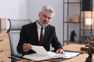 attorney reviewing the document