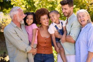 multi-generational family together